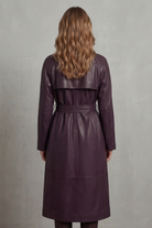 Damen Kunstleder Trenchcoat Tailliert - Image 4
