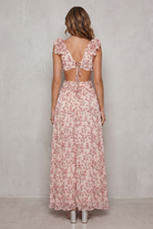 Damen Chiffon Maxikleid Rüschen elegant - Image 4