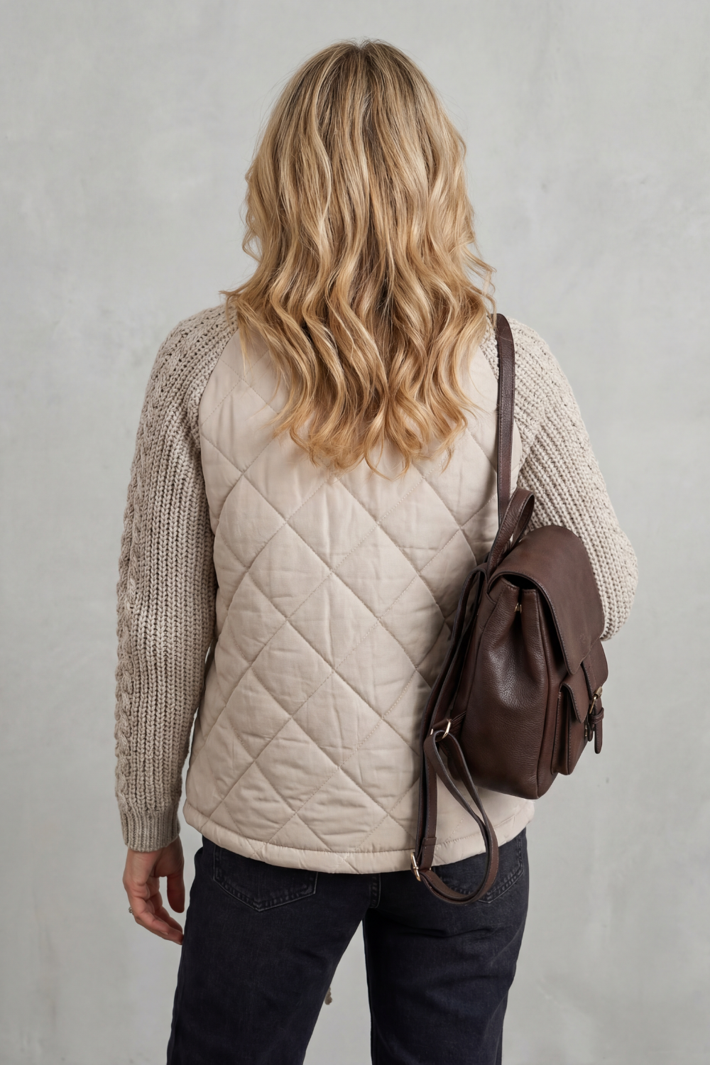 Damen Gestrickte Steppjacke Puffer - Image 4