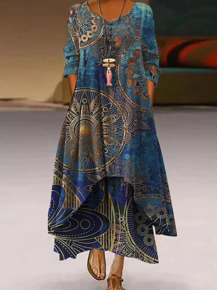 Damen Plus Size Kleid Lagenlook Bauchweg Übergröße - Image 5
