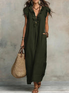 Damen Boho Maxikleid Fließend - Image 13