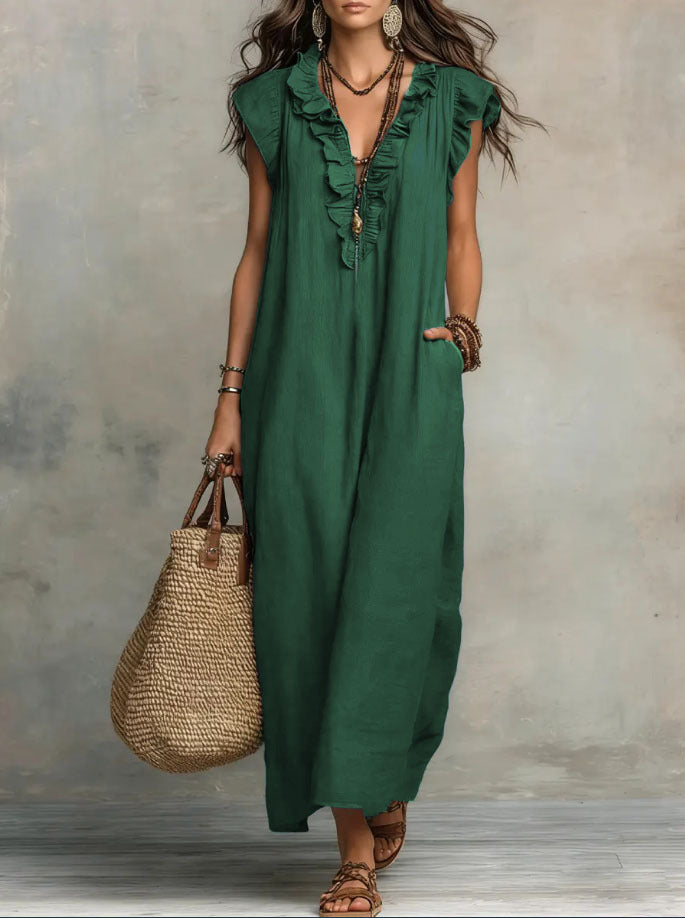Damen Boho Maxikleid Fließend - Image 10