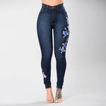 Rovay - haftowane jeansy slim fit