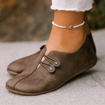 Chaussures pieds nus pour femmes en cuir, forme large