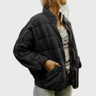 Damen Oversized Steppjacke Stehkragen - Image 3