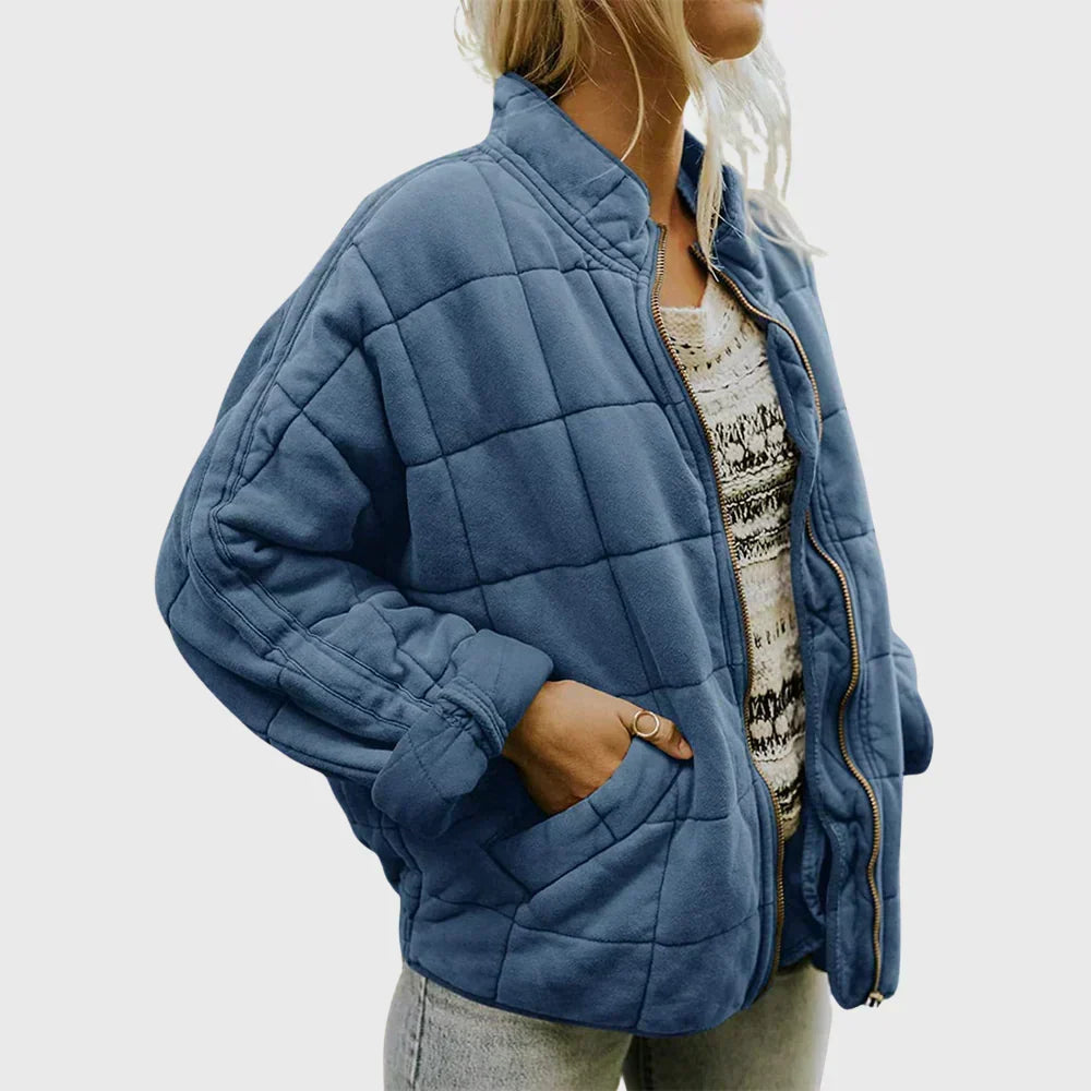 Damen Oversized Steppjacke Stehkragen - Image 5