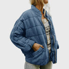 Damen Oversized Steppjacke Stehkragen - Image 5
