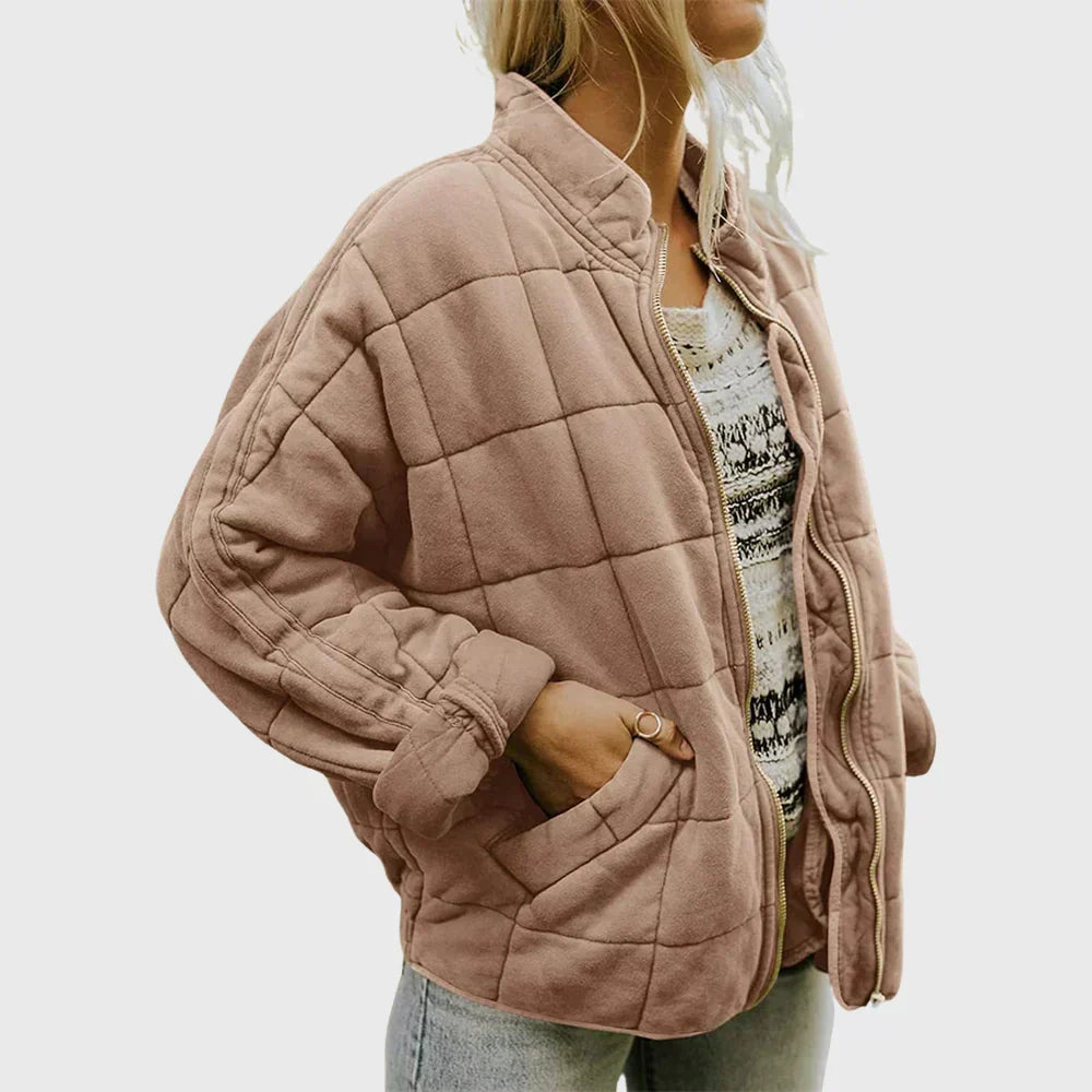 Damen Oversized Steppjacke Stehkragen - Image 6