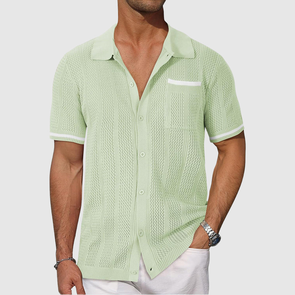 Men's Linen Blend No Iron Summer Button Down Shirt - Image 5