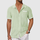 Men's Linen Blend No Iron Summer Button Down Shirt - Image 5