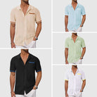 Men's Linen Blend No Iron Summer Button Down Shirt - Image 6