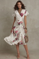Damen Satin Midi-Kleid Vintage - Image 6