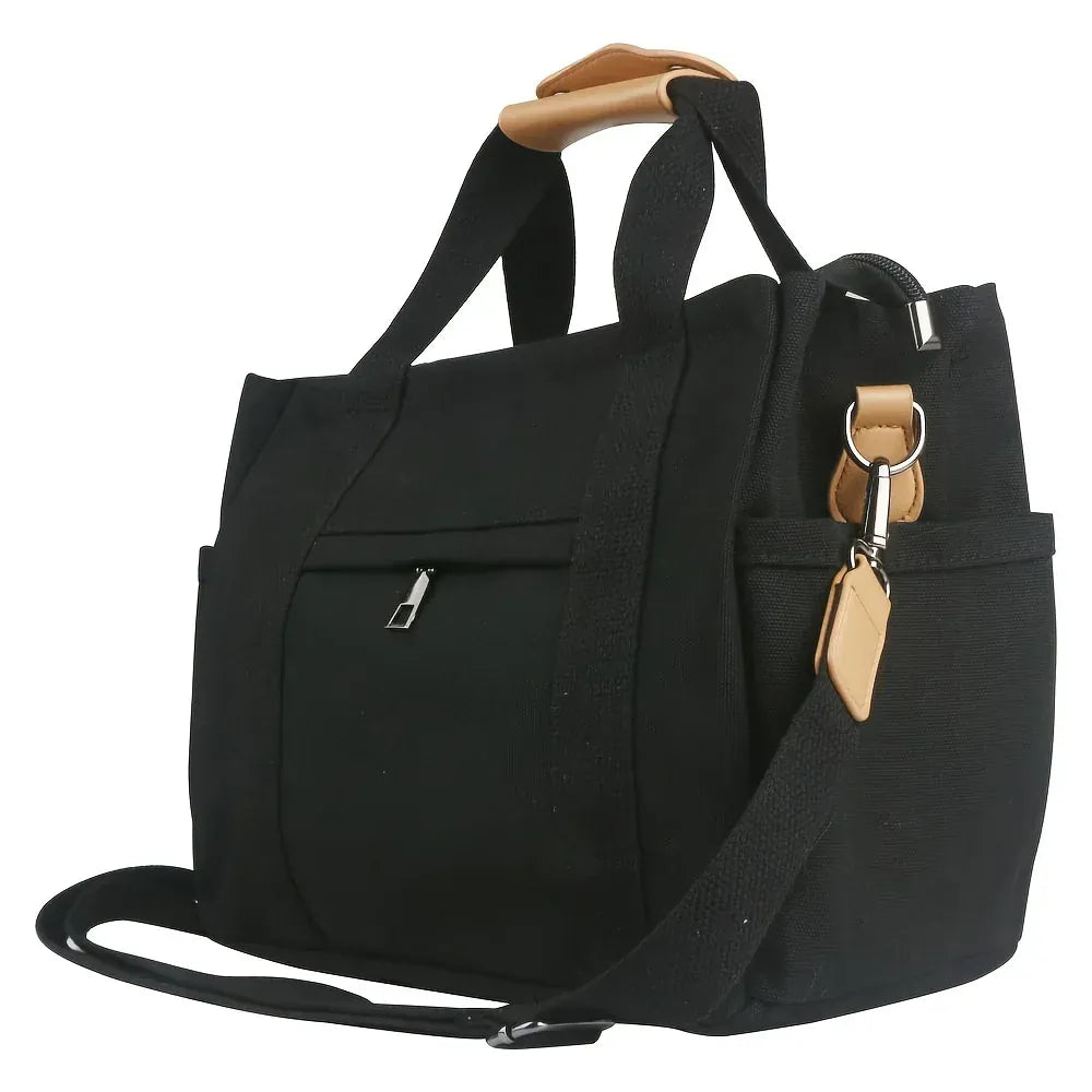 Damen Tote Bag groß Shopper Handtasche viele Fächer Schulterriemen - Image 6