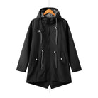 Damen Wasserdichter Trenchcoat mit Kapuze Lässig