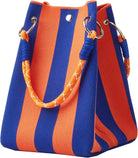 Orange und Blau gestreift