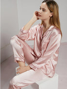 Damen Naturseide Pyjama Luxus Schlafanzug