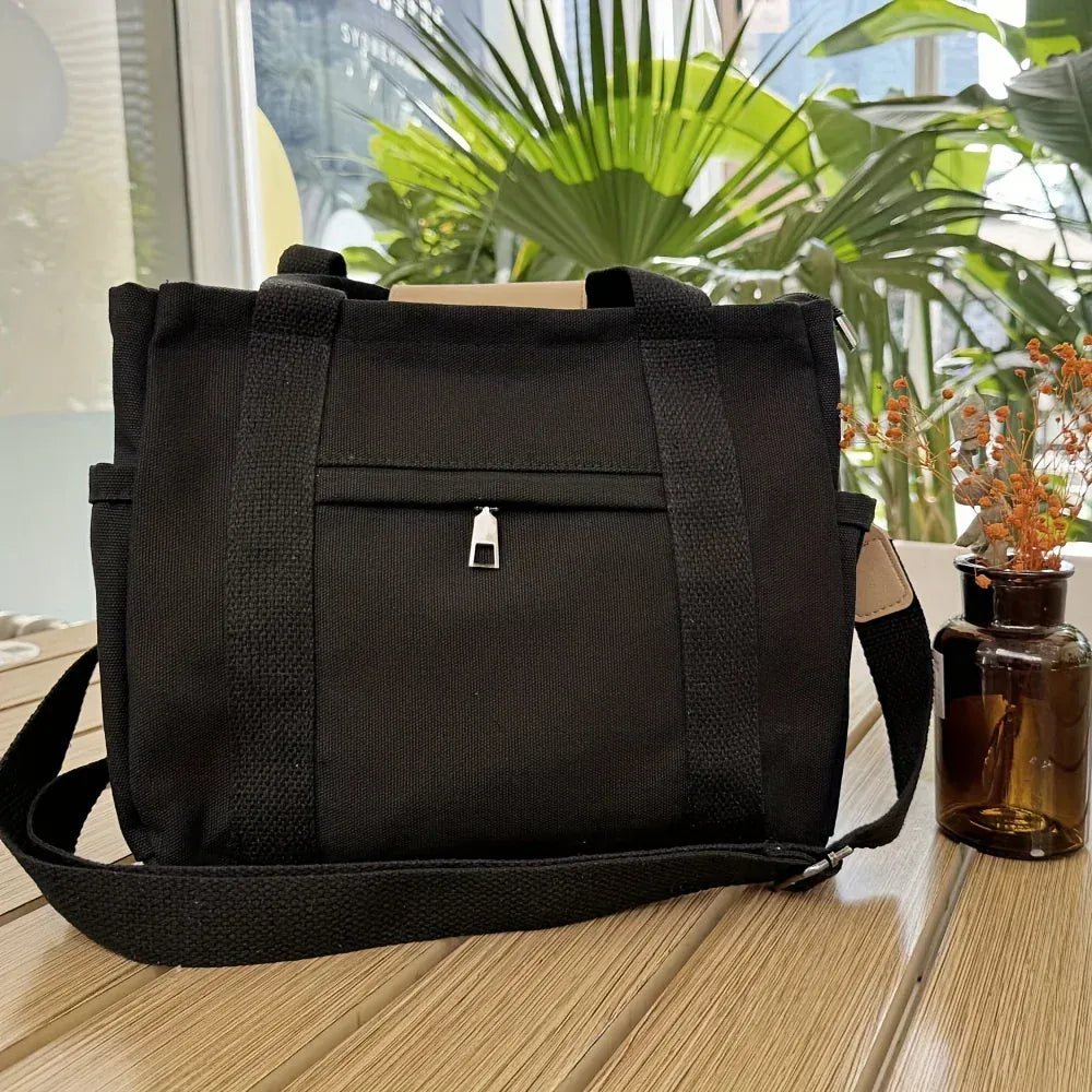 Damen Tote Bag groß Shopper Handtasche viele Fächer Schulterriemen - Image 3