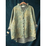 Soshira - Blouse bohème fleurie col en V légère pour femme