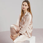 Damen Naturseide Pyjama Luxus Schlafanzug - Image 10