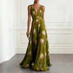 Velinda - Vestido maxi elegante tipo tulipán