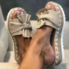 Damen Flache Sandalen Schleife Elegant - Image 11