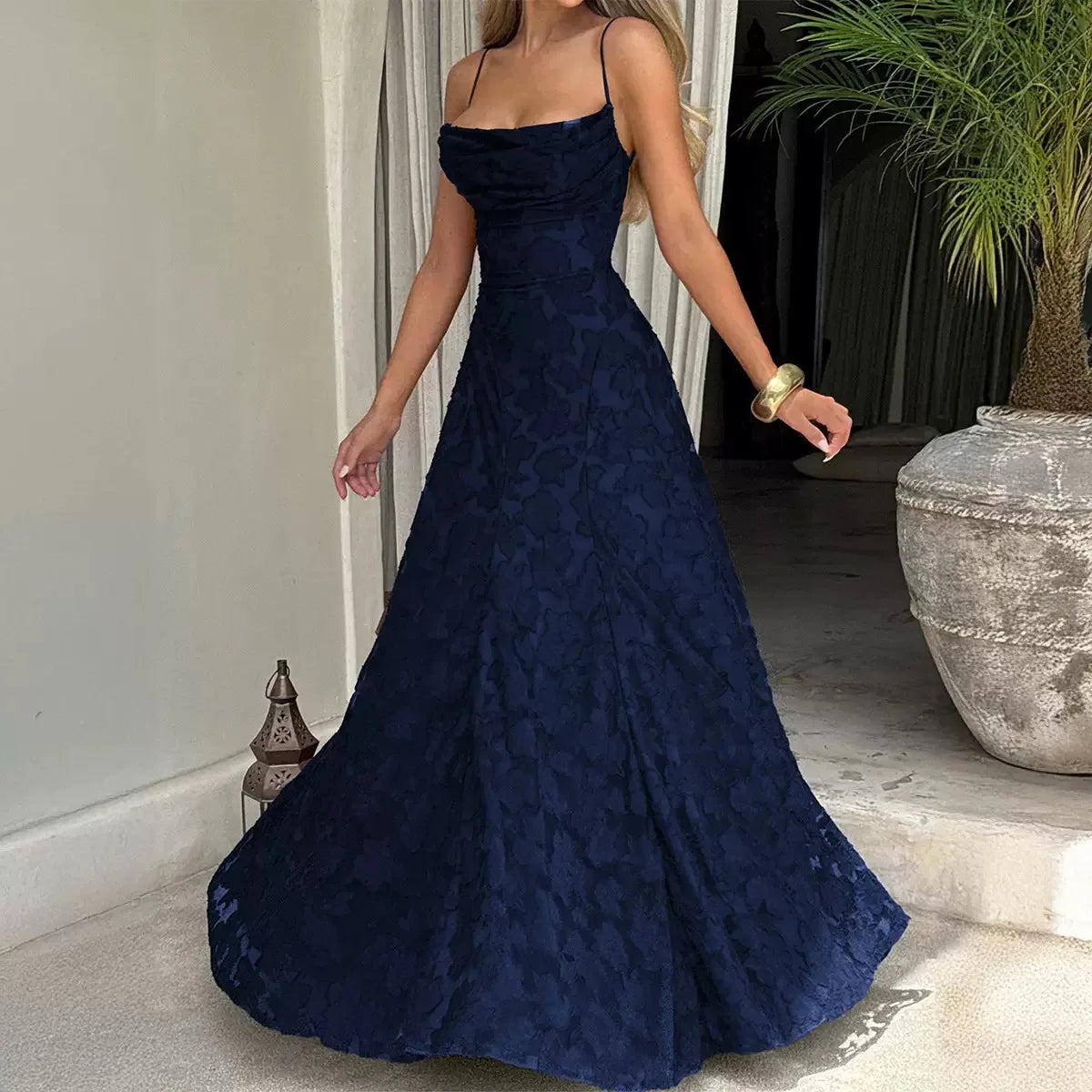 Damen Besticktes Maxi Abendkleid Elegant Lang - Image 18