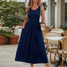 Damen Ärmelloses Boho Maxikleid mit Print - Image 16