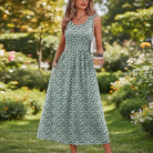 Damen Ärmelloses Boho Maxikleid mit Print - Image 7