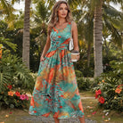 Damen Ärmelloses Boho Maxikleid mit Print - Image 18