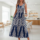 Damen Ärmelloses Boho Maxikleid mit Print - Image 11