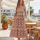 Damen Ärmelloses Boho Maxikleid mit Print - Image 14