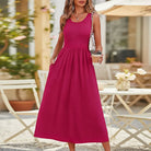 Damen Ärmelloses Boho Maxikleid mit Print - Image 17