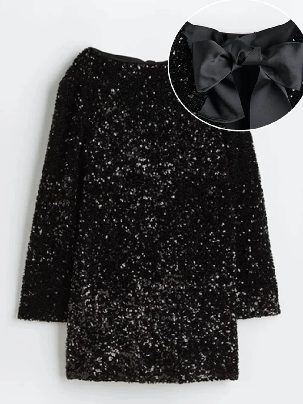 Bouclé Langarm Minikleid A-Linie - Image 14