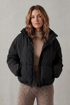 Damen Cropped Pufferjacke kurz gesteppt Oversized - Image 6