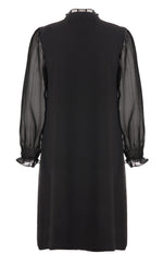 Elviara – Schwarzes Trägerkleid mit fließender Silhouette