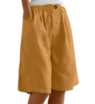 Damen Leinen Bermuda Shorts Knielang Relaxed Fit - Image 13