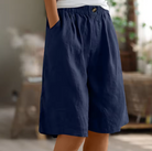 Damen Leinen Bermuda Shorts Knielang Relaxed Fit - Image 6
