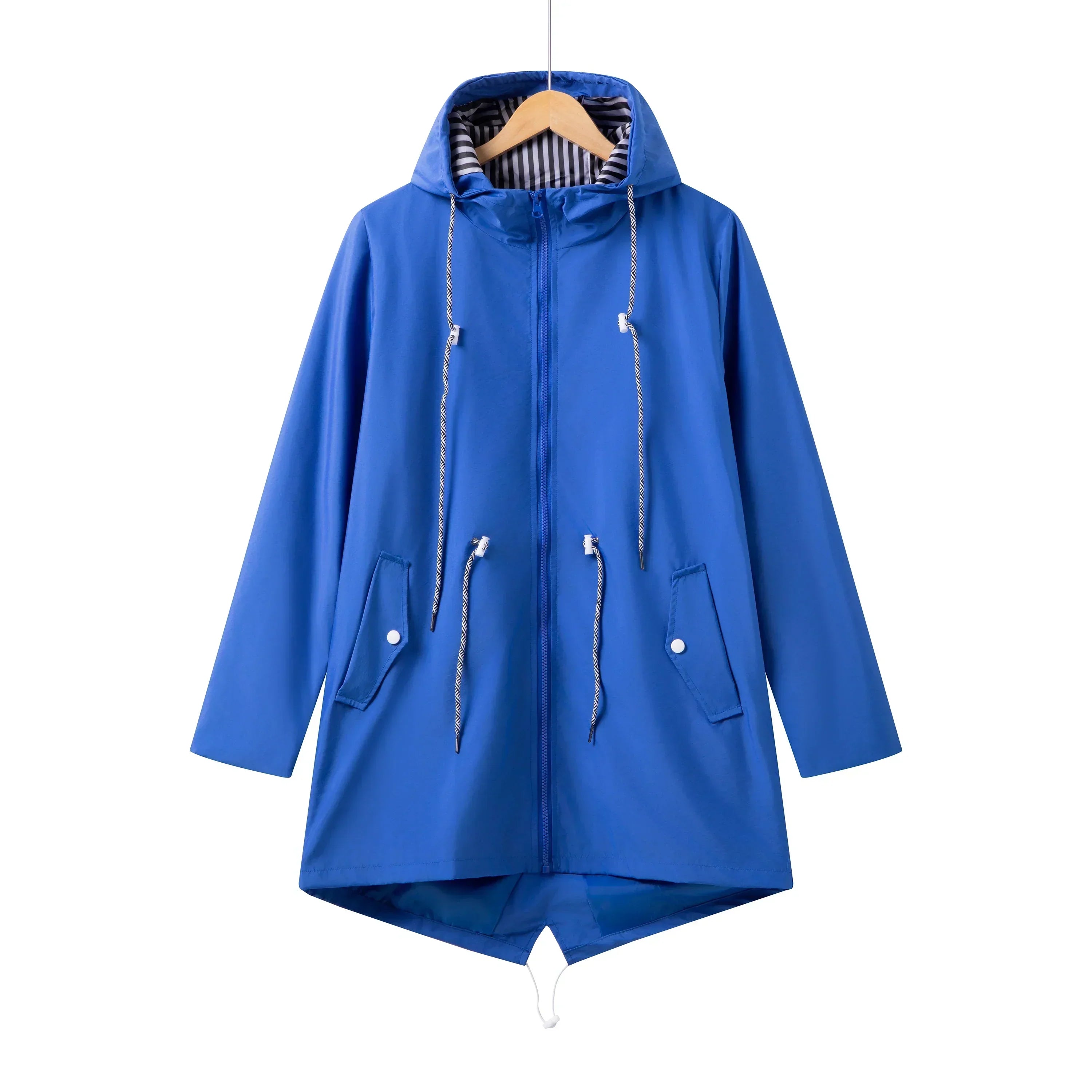 Damen Wasserdichter Trenchcoat mit Kapuze Lässig - Image 6