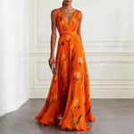 Velinda - Vestido maxi elegante tipo tulipán