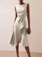 Felicity – Vestido de verano sin mangas con cuello redondo para mujer