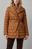 Damen Steppjacke Tailliert Longline Pufferjacke