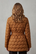 Damen Steppjacke Tailliert Longline Pufferjacke - Image 4