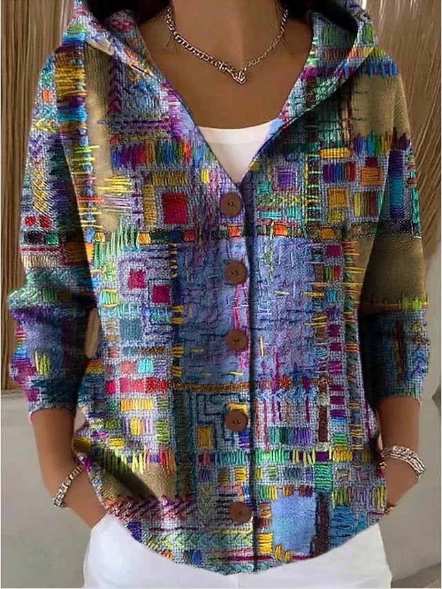 Damen Langer Cardigan Elegant Longcardigan Strickjacke