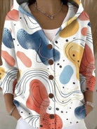 Damen Langer Cardigan Elegant Longcardigan Strickjacke - Image 3