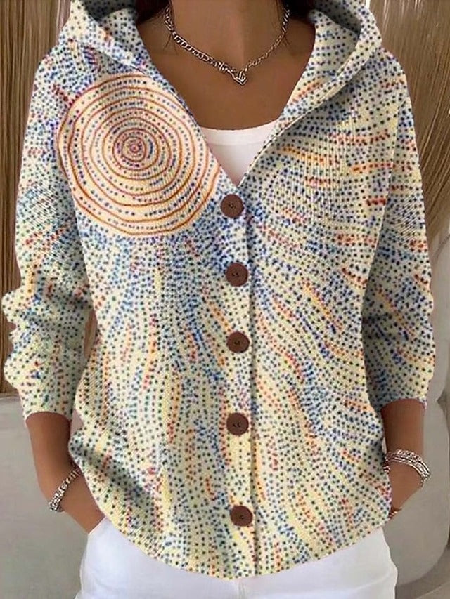 Damen Langer Cardigan Elegant Longcardigan Strickjacke - Image 6