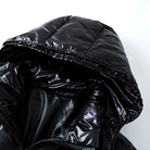 Herren Steppjacke glänzend mit Kapuze Winterjacke - Image 3