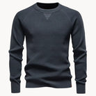 Herren Feinstrick Pullover Rundhals Raglanärmel