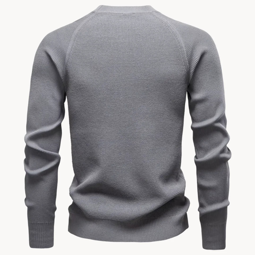 Herren Feinstrick Pullover Rundhals Raglanärmel - Image 9