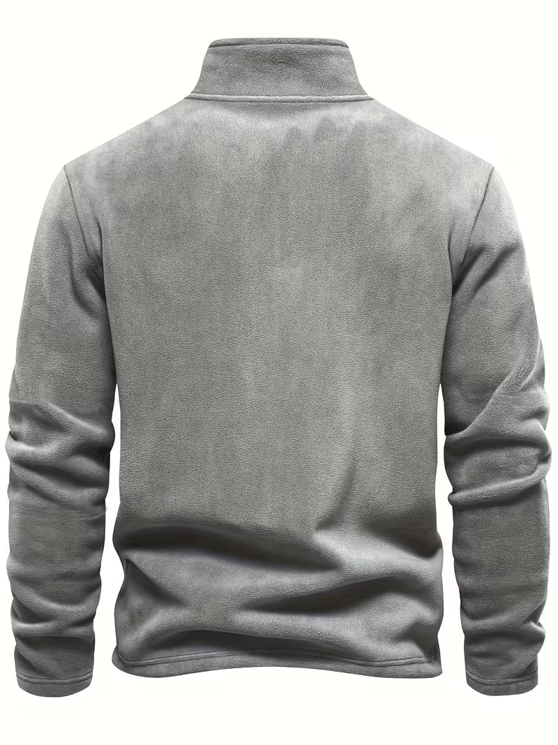Herren Fleece Reißverschluss Pullover - Image 2