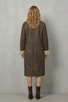 Damen Wendemantel Faux Shearling Oversized - Image 4